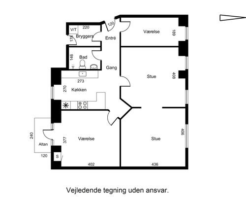 4 værelses lejlighed i Esbjerg