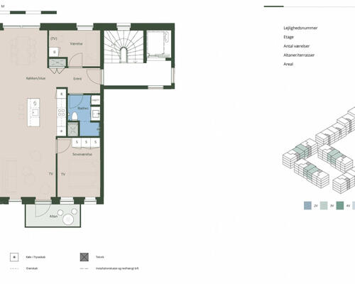 3 værelses lejlighed i Hedehusene