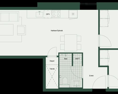 3 værelses lejlighed i Odense V
