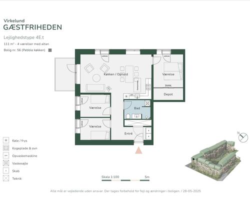 4 værelses lejlighed i Albertslund