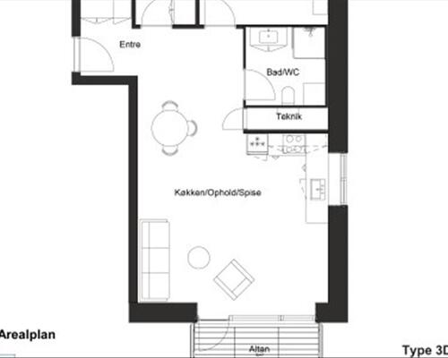 3 værelses lejlighed i Odense C