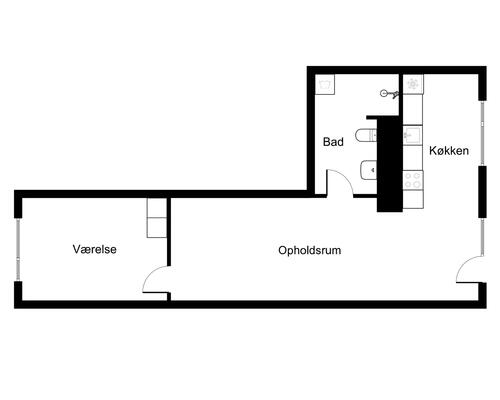 2 værelses lejlighed i Glostrup