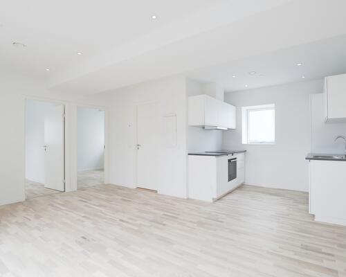 Lys moderne lejlighed, centralt beliggende - husdyr tilladt