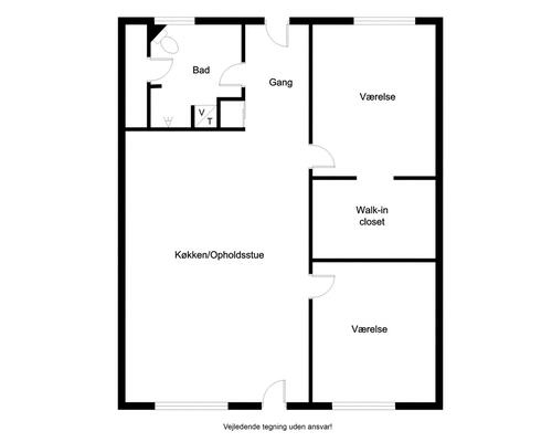 Lys 3-værelses på 84 m2 med svalegang, walk-in og elevator – parkering ved døren
