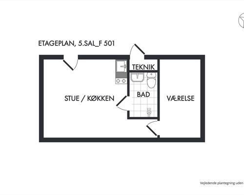 2 værelses lejlighed i Frederiksberg