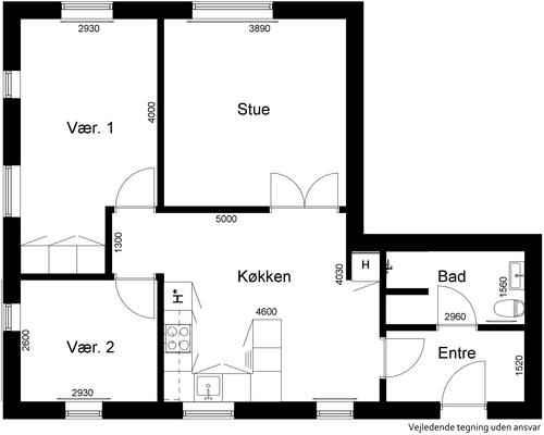 3 værelses lejlighed i Ryslinge