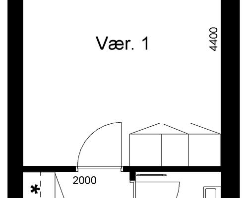 1 værelses hus i Grenaa