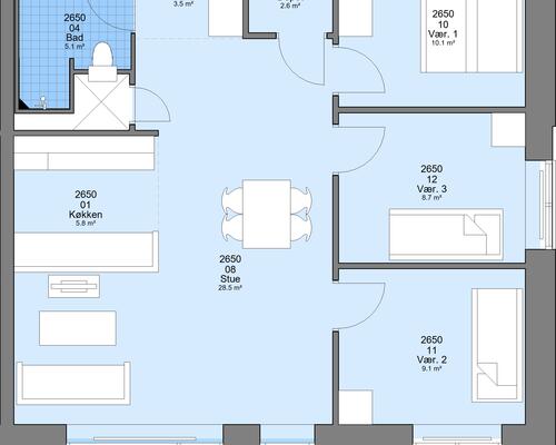 4 værelses lejlighed i Ikast