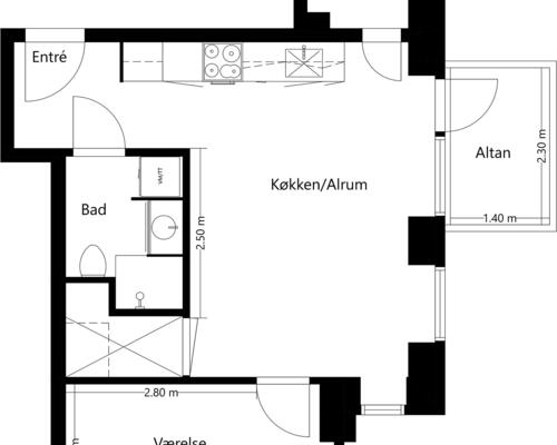 2 værelses lejlighed i Horsens