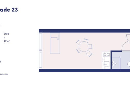 1 værelses lejlighed i Hillerød