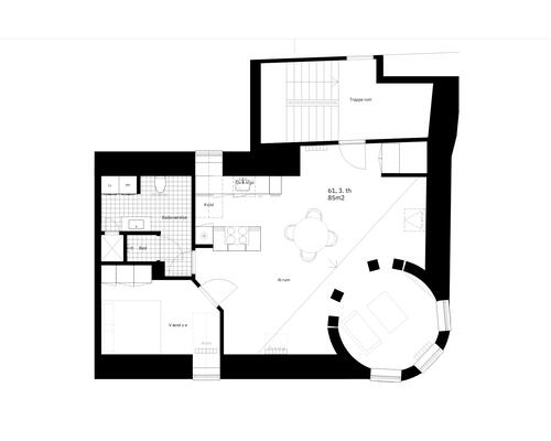 Moderne 2 værelses lejlighed i hjertet af Odense
