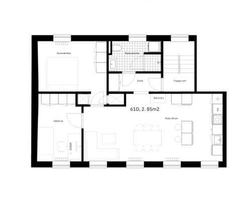 3 værelses – Vestergade 61D, 2. sal – Odense C
