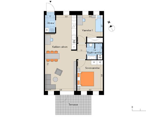 3 værelses lejlighed i Hillerød