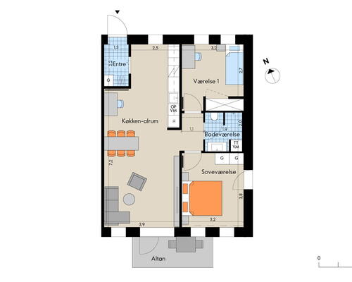 3 værelses lejlighed i Hillerød