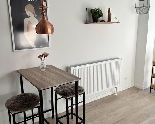 Stue lejlighed med lækker terrasse