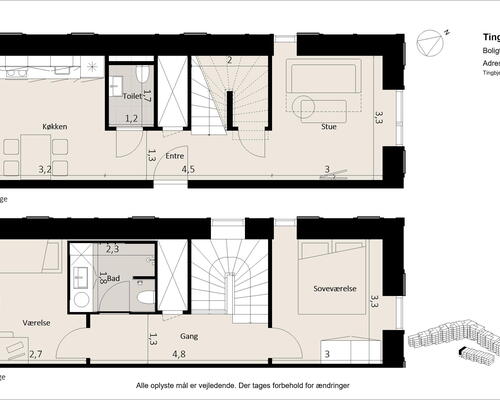 Charmerende 4-værelses duplex lejlighed med gavlplacering i Tingbjerg