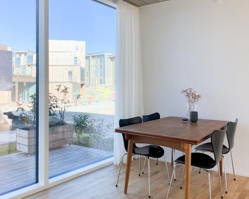 1-plans rækkehus i Nye