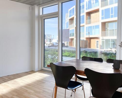 1-plans rækkehus i Nye