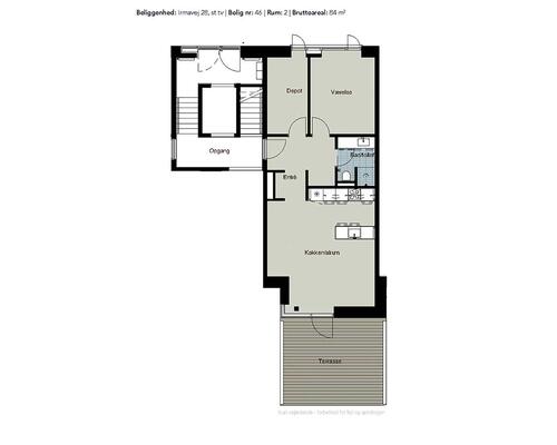 2 værelses lejlighed i Rødovre