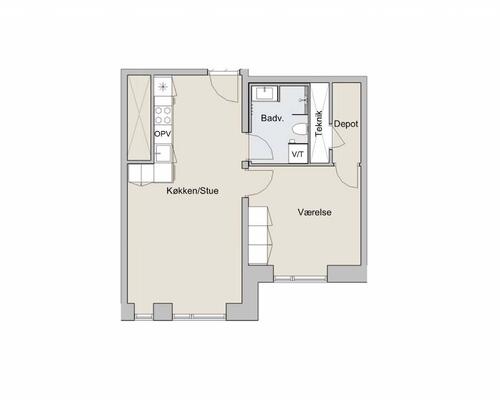 2 værelses lejlighed i Brøndby