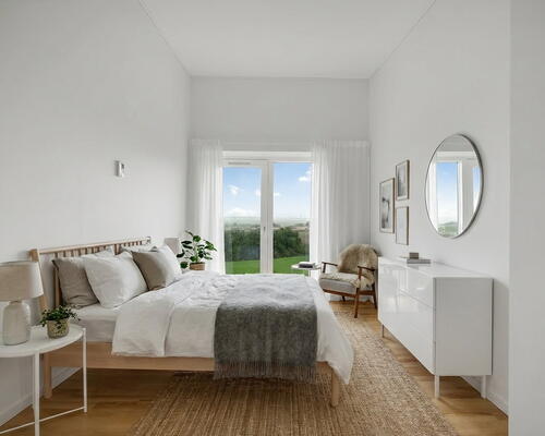 Indflytningsklart 5-værelses rækkehus på 124 m2 med carport, 2 badeværelser og solrig terrasse – husdyr tilladt