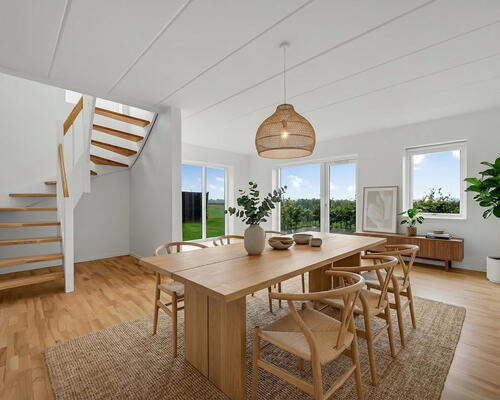 Indflytningsklart 5-værelses rækkehus på 124 m2 med carport, 2 badeværelser og solrig terrasse – husdyr tilladt