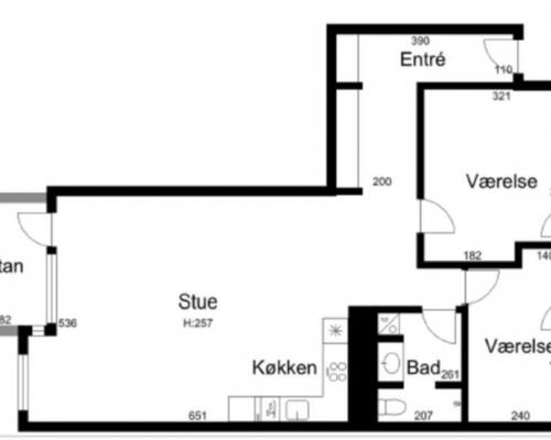 Lys flot lejlighed på Østerbro.