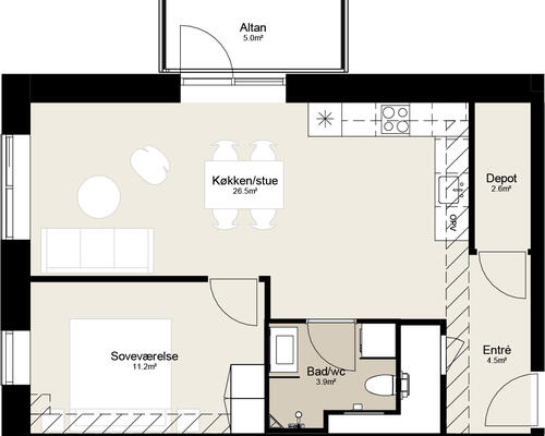 MØLLESTENEN – FANTASTISK BELIGGENHED