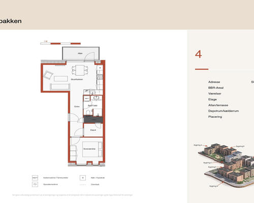 2 værelses lejlighed i Hedehusene