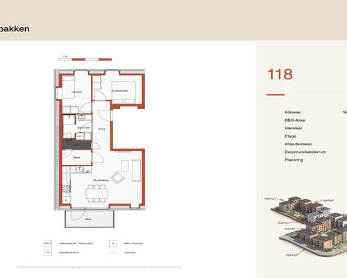 3 værelses lejlighed i Hedehusene
