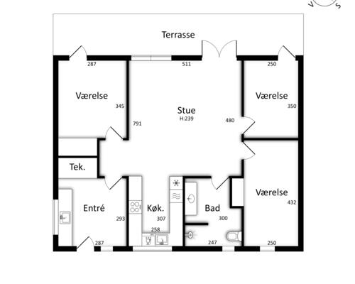 4 værelses hus i Hjørring