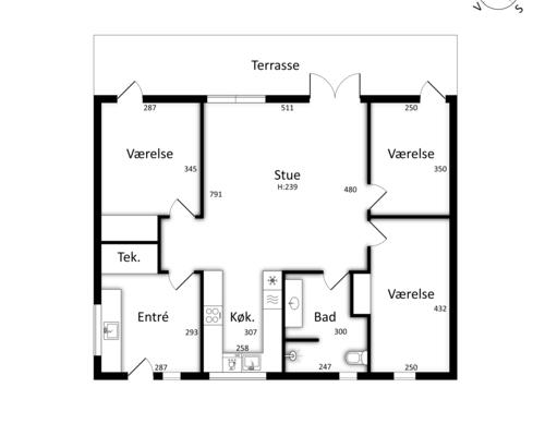 4 værelses hus i Hjørring