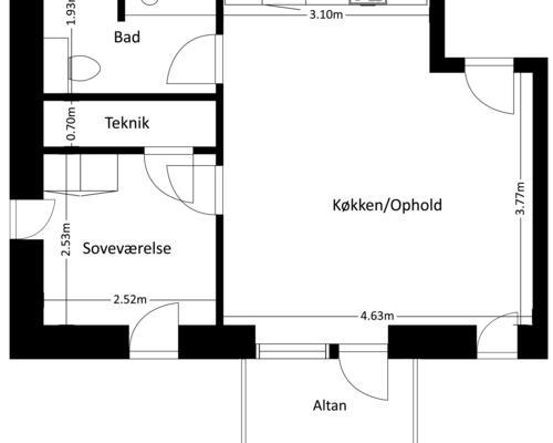 2 værelses lejlighed i Risskov