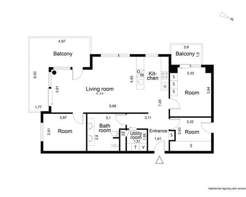 Fuldt møbleret lejlighed med kig til Øresund | København Ø
