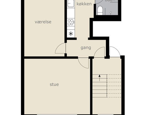 2 værelses lejlighed i Aalborg