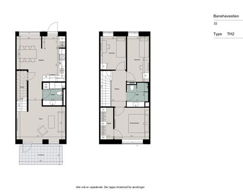 Flot 4-værelses rækkehus med lyst materialevalg, ekstra opbevarings plads og dejlig sydvendt terrasse og have - Ingen bindingsperiode!