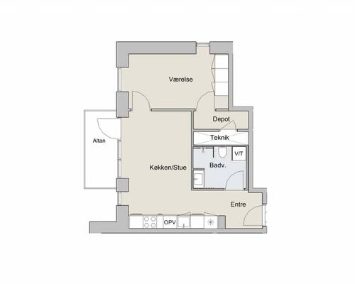 2 værelses lejlighed i Brøndby