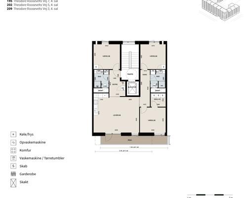 4 værelses lejlighed i København SV