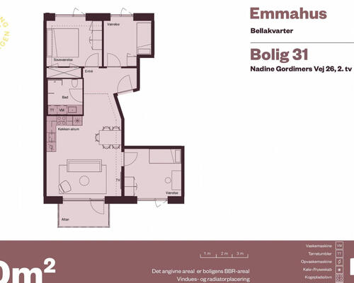 4 værelses lejlighed i København S