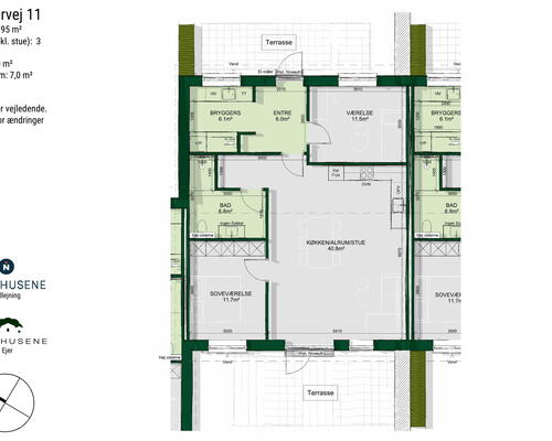 3 værelses lejlighed i Store Heddinge