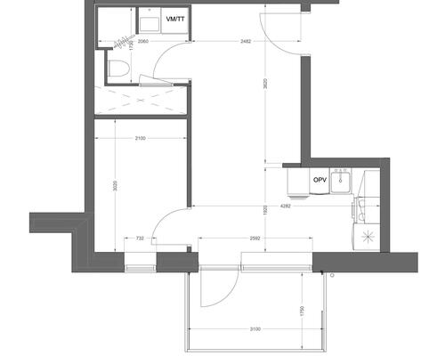 2 værelses lejlighed i Tilst