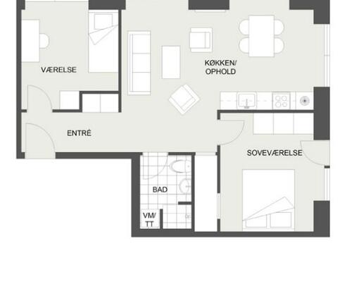 Lejligheder i Kværnloftet med stort køkkenalrum