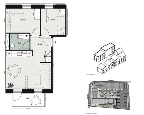 Lys, nyopført bolig til leje i Porskjær Have, Galten