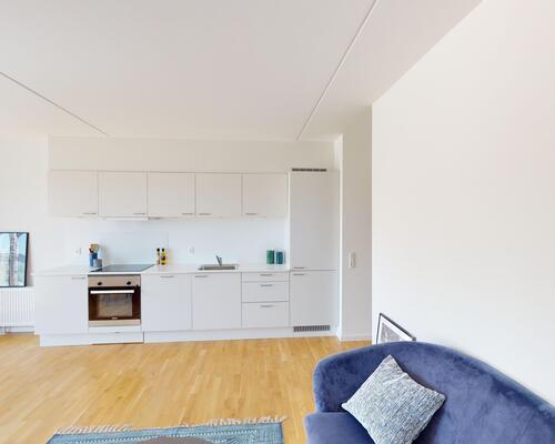 stor 2-værelses med solrig altan