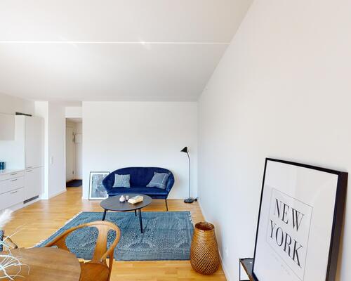 stor 2-værelses med solrig altan