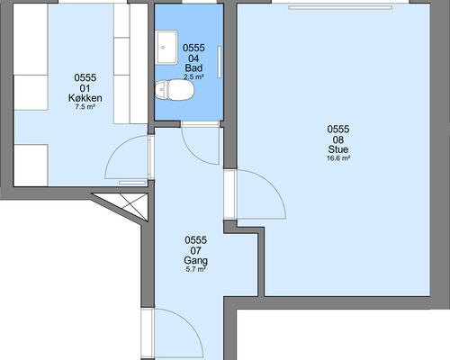 1 værelses lejlighed i Frederikshavn