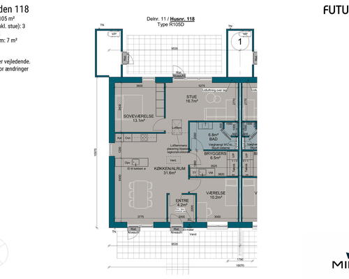 3 værelses hus i Haslev