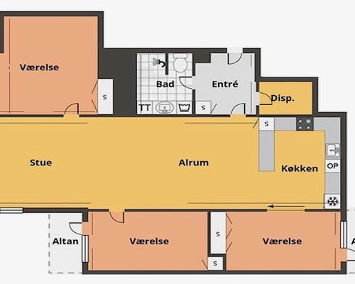 Skøn rummelig lejlighed ved Langelinie