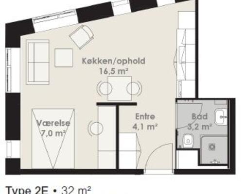 Studiebolig på havnen i Aalborg