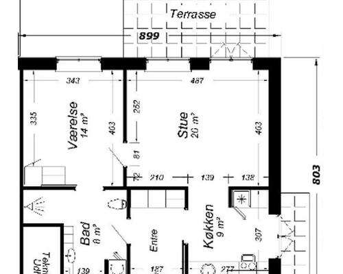 2 værelses lejlighed i Ørsted